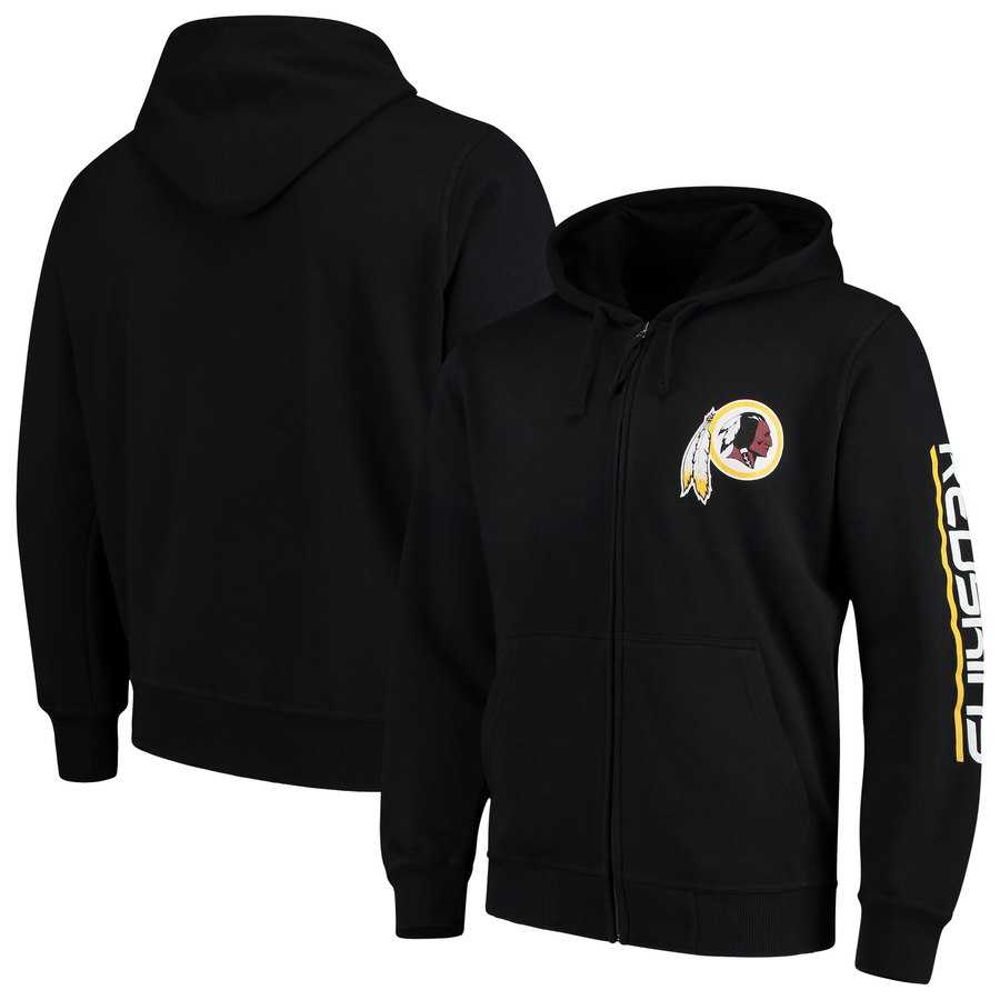 Men's Washington Redskins G III Sports by Carl Banks Post Route Full Zip Hoodie Black,We sell and wholesale Men's Washington Redskins G III Sports by Carl Banks Post Route Full Zip Hoodie Black on line form chian!